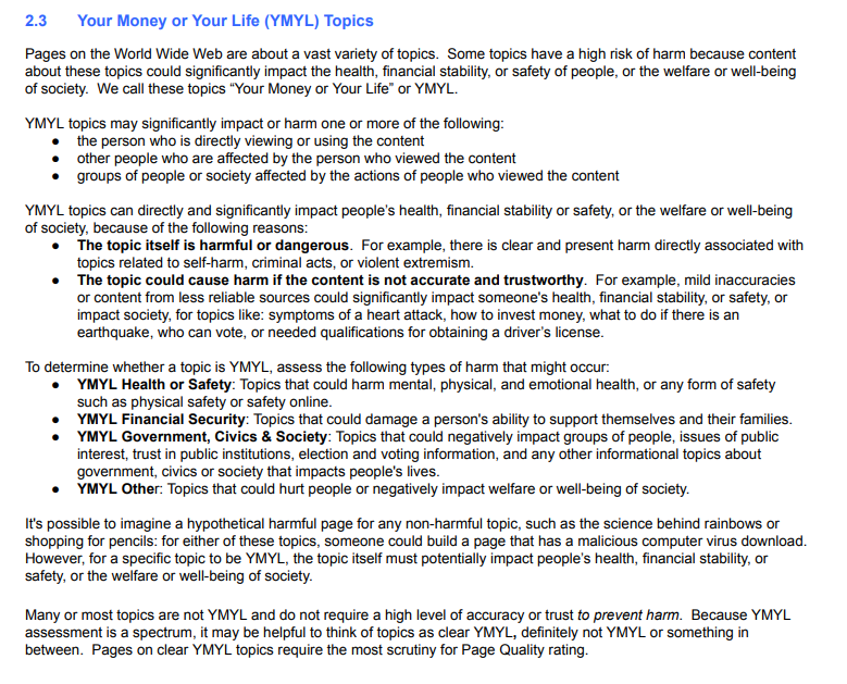 Google's quality rating process: determine the purpose, assess if harmful, determine the rating. Needs Met evaluates if results are accurate, trustworthy, and satisfy the user — criteria that paid directory rankings don't inherently meet.