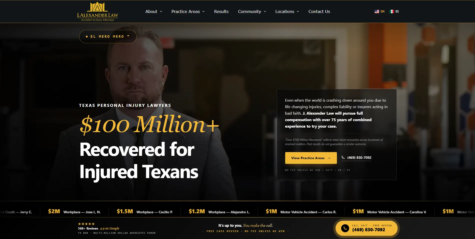 The J. Alexander Law website