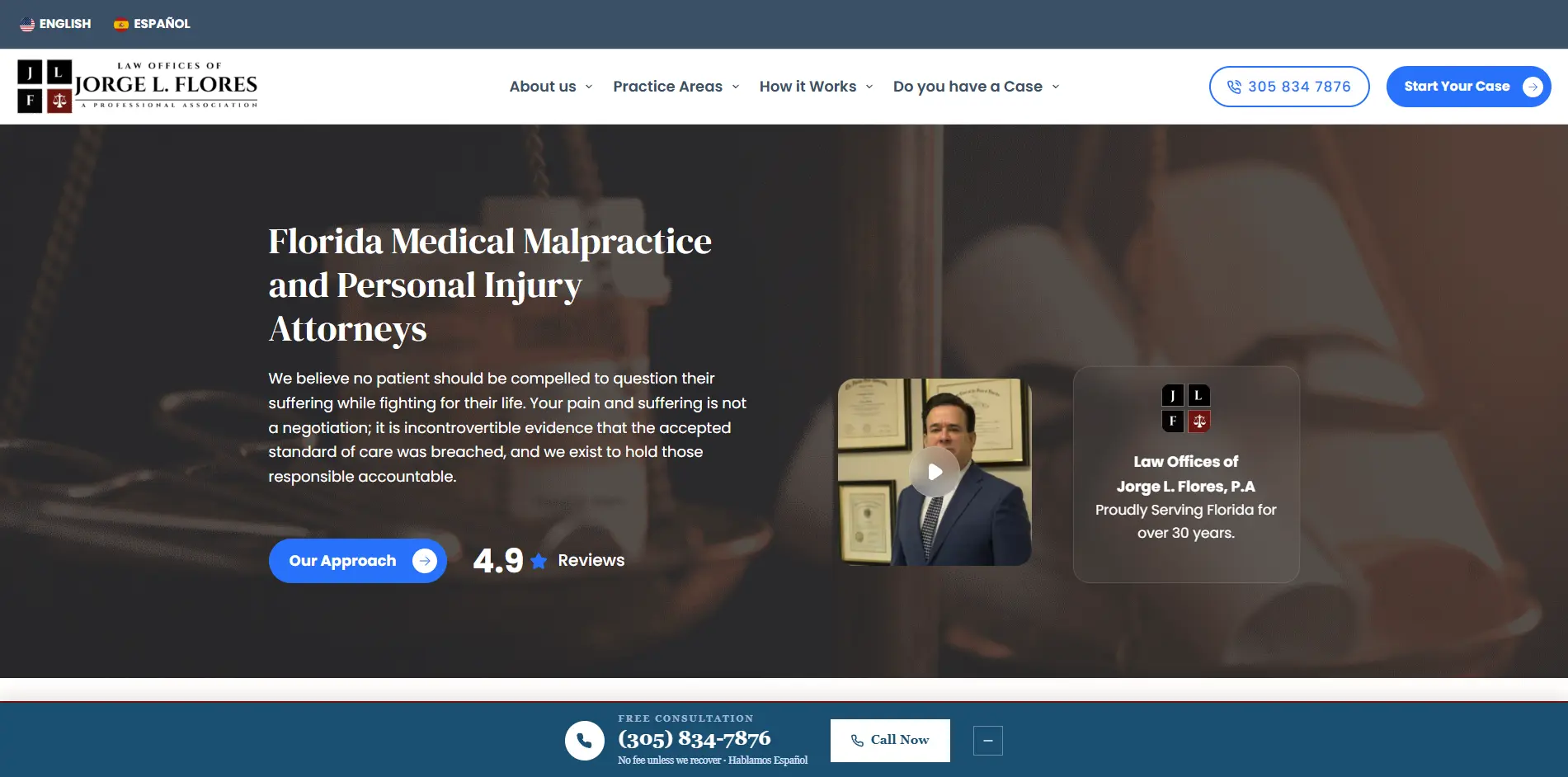 Jorge L. Flores website, enlarged